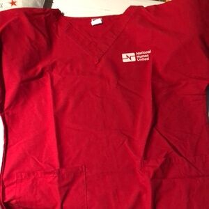 𝅺National Nurses United Scrub Top,size Large